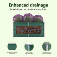 Plantenbak verhoogd 160x40x77 cm gegalvaniseerd staal groen - thumbnail