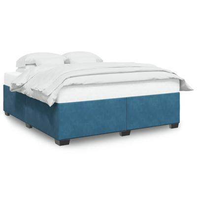 Bedframe fluweel blauw 200x200 cm - thumbnail