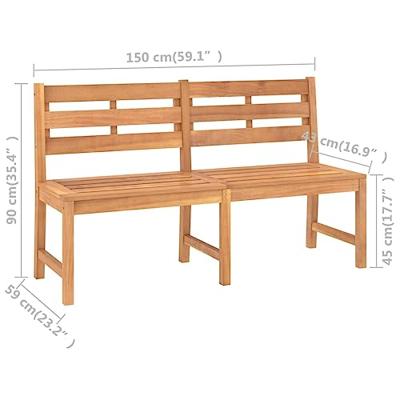 Tuinbank 150 cm massief teakhout - thumbnail