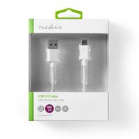 USB 2.0 Kabel USB-C Male - A Male [CCGW60600WT20] 2 meter wit - thumbnail