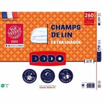 Dekbed 240x260 cm DODO CHAMPS DE LIN - Warm - 450G/m² - Dekbed voor 2 personen - Zacht en Warm - Anti-mijt Antibacterieel - Wit - thumbnail