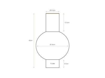 Pip Studio Vaas Metaal Medium Middengroen 24x40cm