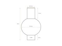 Pip Studio Vaas Metaal Medium Middengroen 24x40cm - thumbnail