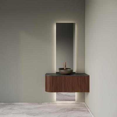 Badkamermeubelset Gliss Design Alluro 100 cm Rechts Walnut