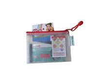 Opbergtas Tarifold met rits 160x110mm PVC rood | 8 stuks - thumbnail