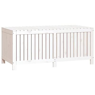 Tuinbox 147x68x64 cm massief grenenhout wit