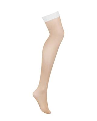 Kousen met jarretels Obsessive S814 Wit S/M