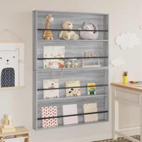 Tijdschrift Rek met plank 2 pcs Grijs Sonoma 100 x 12 x 70 cm - thumbnail