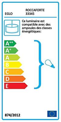 Eglo Design hanglampRoccaforte Ø 17cm zwart met goud - 33345