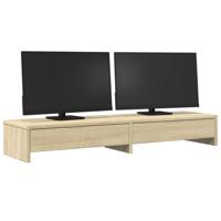 Monitorstandaard met lades 100x27x15 cm hout sonoma eikenkleur - thumbnail