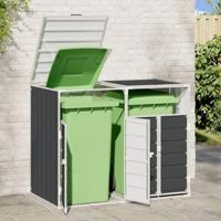 Containerberging voor 2 containers 144x81x113cm staal antraciet - thumbnail