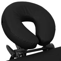 VidaXL Massagetafel met 4 zones inklapbaar aluminum frame zwart - thumbnail