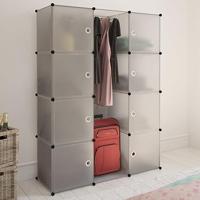 VidaXL Kast met 9 compartimenten modulair 109x36,5x143 cm wit - thumbnail