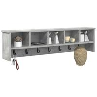 Wandgemonteerde kapstok met plank Betongrijs 100 x 16 x 26 cm - thumbnail