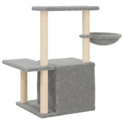 VidaXL Kattenmeubel met sisal krabpalen 83 cm lichtgrijs - thumbnail