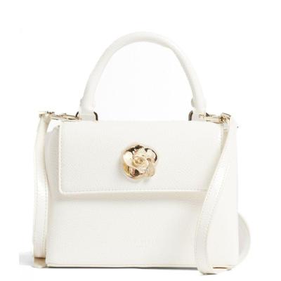 Ted Baker Roseau Rose Detail Mini Crinkle Bag-Ivory