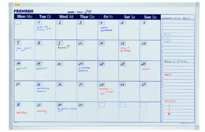 Franken maandplanner X-tra Line VO-7 90 x 60 cm 1 maand wit