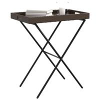 Dienbladtafel inklapbaar 65x40x75 cm poly rattan bruin - thumbnail