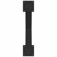 Salontafelpoten 2 st X-vormig 70x(42-43) cm staal zwart - thumbnail