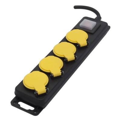 CHACON Waterdichte stekkerdoos 4 stopcontact 16 A met kabelschakelaar 3 m zwart CHACON Waterdichte stekkerdoos 4 stopcontact 16 A met kabelschakelaar 3 m zwart