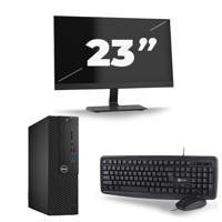 Dell Optiplex 3050 SFF - Intel Core i5-7e Generatie - 8GB RAM - 256GB SSD - Windows 11 + 1x 23 inch Monitor - thumbnail