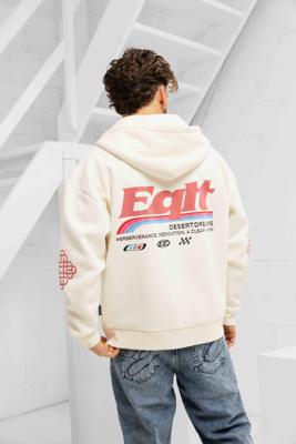 Equalité Desert Oversized Full Zip Hoodie Heren Gebroken Wit - Maat XXL - Kleur: Gebroken Wit | Soccerfanshop