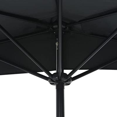 VidaXL Balkonparasol half met aluminium paal 270x144 cm antraciet