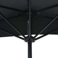 VidaXL Balkonparasol half met aluminium paal 270x144 cm antraciet - thumbnail