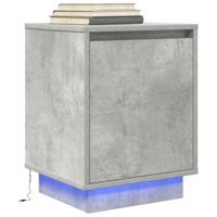 Nachtkastjes met led-verlichting 2 st 38x34x50 cm betongrijs - thumbnail