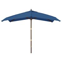 Parasol met houten paal 300x300x273 cm azuurblauw - thumbnail