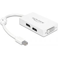 DeLOCK mini displayport naar displayport / hdmi / dvi adapter (wit) - thumbnail