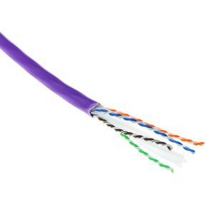 ACT XS6113 CAT6A U/UTP Massieve Installatiekabel | LSZH | CPR Euroklasse ECA | 23AWG | Violet 305 meter