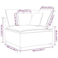 Modulaire hoekmodule bank met kussens 100 cm lichtgrijs - thumbnail
