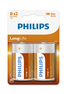 Philips Philips Longlife grote staaf R20 D bl.a2 3111015 Philips Philips Longlife grote staaf R20 D bl.a2 3111015
