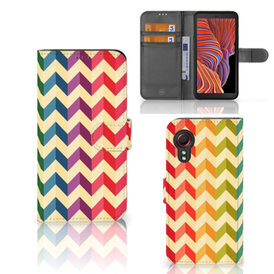 Samsung Galaxy Xcover 5 | Telefoon Hoesje | Zigzag Multi Color