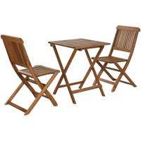 Tafel met twee stoelen Home ESPRIT Bruin 60 x 60 x 74 cm - thumbnail