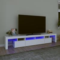 Tv-meubel met LED-verlichting 230x36,5x40 cm wit - thumbnail