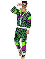 Neon Trainingspak Party Animal Groen/Paars - thumbnail