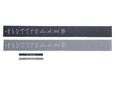 CRIVIT Fitness weerstandsbanden 4-delig (Donkergrijs/zwart)