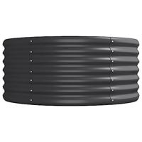 Plantenbak 440x80x36 cm gepoedercoat staal antracietkleurig - thumbnail