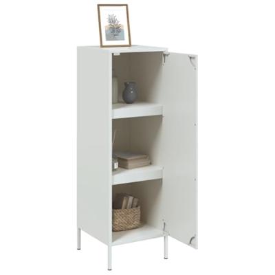 Hoge kast 36x39x113 cm staal wit