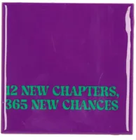 Daan Kromhout Design tegeltje keramiek 12 new chapters 10x10cm paars - thumbnail