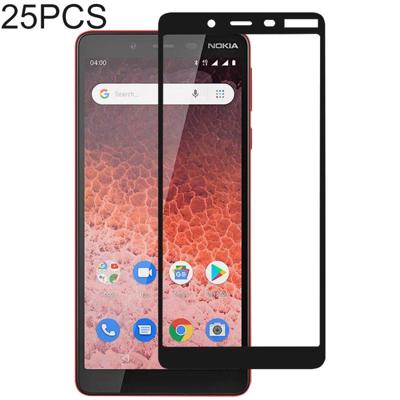 25 stuks volledige lijm volledige cover Screen Protector gehard glas film voor Nokia 1 plus