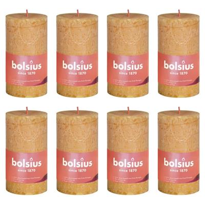 Bolsius rustiek stompkaars 100/50 honey yellow a8