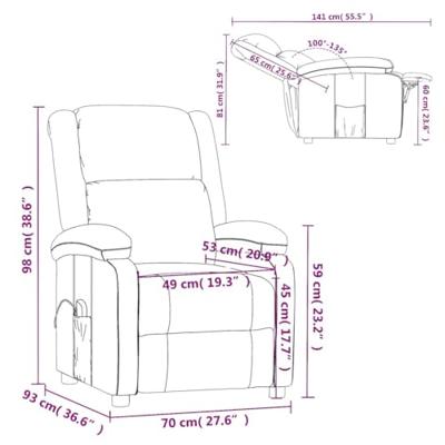 Massagestoel kunstleer zwart