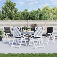 VidaXL Stoelkussens 6 st lage rug oxford stof zwart - thumbnail