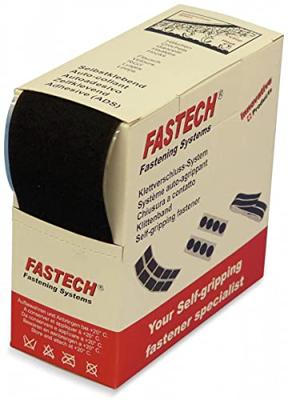 FASTECH® B50-SK-L-999905 Klittenband Om vast te plakken Hotmelt Lusdeel (l x b) 5 m x 50 mm Zwart 5 m