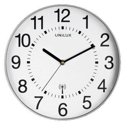Unilux Mai Wave wandklok, radiogestuurd, diameter 37,5 cm, grijs-wit Unilux Mai Wave wandklok, radiogestuurd, diameter 37,5 cm, grijs-wit