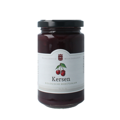 Marienwaerdt Moestuinjam kersen bio 250 Gram Marienwaerdt Moestuinjam kersen bio 250 Gram