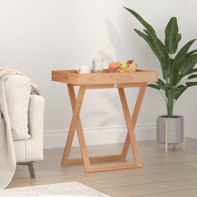 VidaXL Dienbladtafel inklapbaar 52x36x56,5 cm walnotenhout VidaXL Dienbladtafel inklapbaar 52x36x56,5 cm walnotenhout